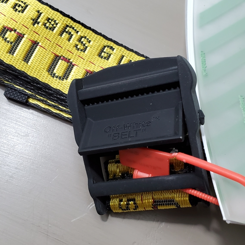 Off-White Virgil Abloh Industrial Yellow Belt